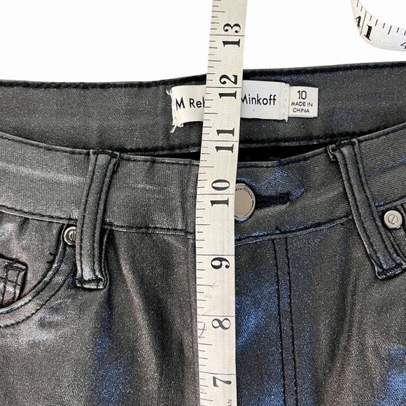 Rebecca Minkoff Womens Size 10 Black Metallic High-Waist Skinny Pants NWOT's - Picture 12 of 14